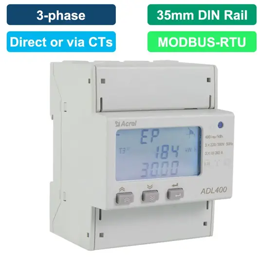 3 phase din rail meter